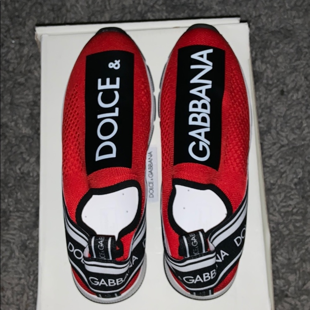 Size 37 Dolce and gabbanna red sock sneakers